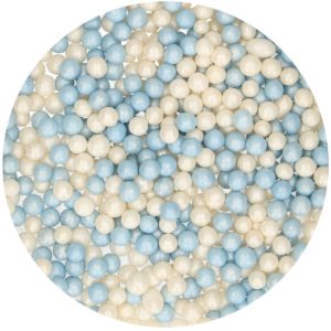 Pehmeät sokerihelmet - Siniset/Valkoiset 60 g